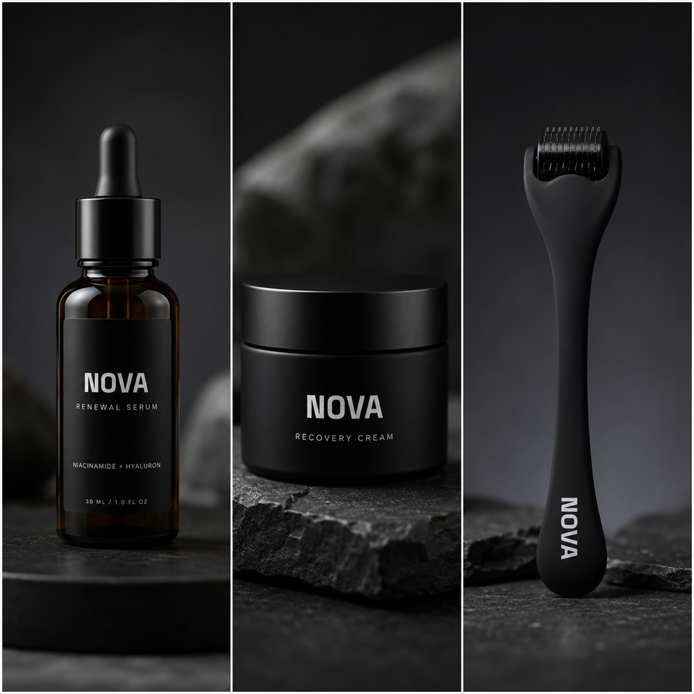 NOVA Derma Kit — dermaroller, szérum, krém